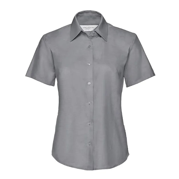 Adults Real Estate Company Embroidered Logo Short Sleeve Easy Care Oxford Shirt