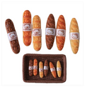 Resin Doll Realistic Food Items Miniatures Cartoon Morning Tea Food  Restaurant Sweet baguette Bread Flatback Cabochon for Diy