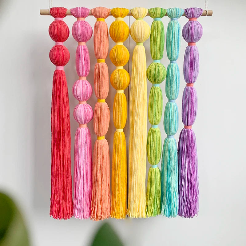 Bohemian Style Macrame Wall Decor Custom Mandala Tapestry Handmade Art Deco Ror Home Decor EH2401047