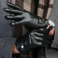 Stylish Thermal Sheepskin Glove Wool Lining Leather Gloves in Winter