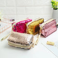 Portable Sequin Makeup Bag Travel Makeup Cosmetic Bag Pink Zipper Pouch Zipper Case Customized Sequin Makeup Bag