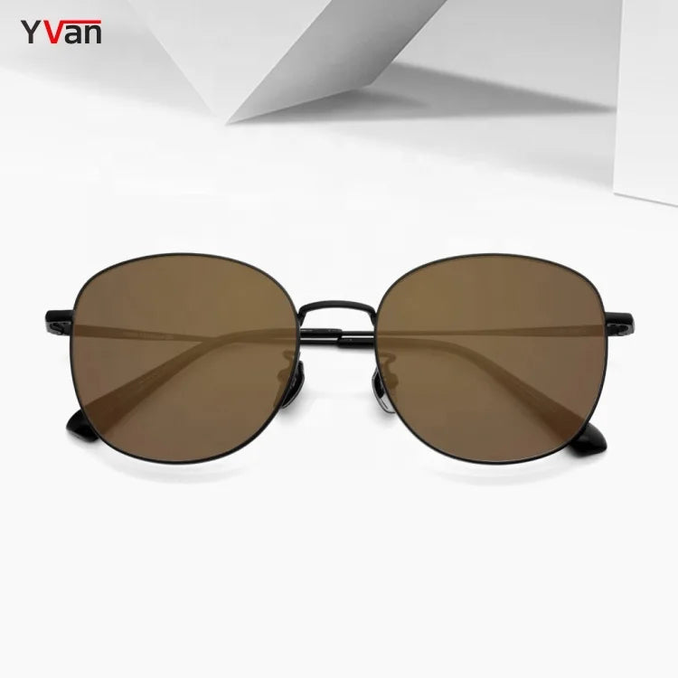 Designer Luxury Sunglasses for Women Titanium Brown Vintage Style Lightweight Square Pink Polarized Sun Glasses Gafas De Sol