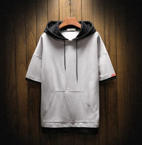 OEM Cheap Wholesale Summer Men Casual Short Sleeve T Shirts Clothing Hooded Sweatshirts