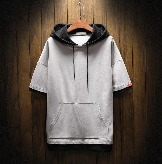 OEM Cheap Wholesale Summer Men Casual Short Sleeve T Shirts Clothing Hooded Sweatshirts