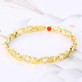 SC Hot Selling Gold Plated Bracelets New Fashion Hollowed Heart Bracelets Temperament Magnetic Therapy Bracelets for Couple