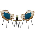 OEM CHINA Modern Design Woven Wicker Stacking Leisure Patio Rattan Table Chair Set for Home Hotel Restaurant Metal Furniture