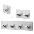 Wall Hooks Hanger Bathroom Towel Hooks Kitchen Home Stick Stainless Steel Adhesive Hooks