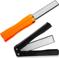 Double-Sided Diamond Knife Sharpener 400/600 Grit Folding Pocket Hunting Knife Sharpener Tool