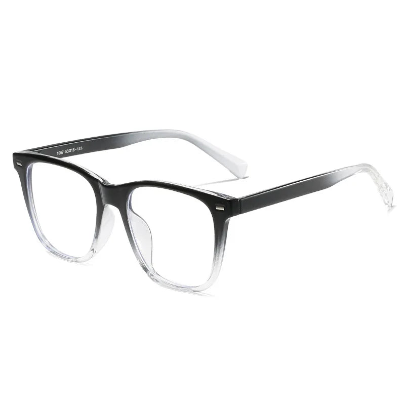 Good Quality STOCK Customized Logo TR90 Square Print Anti Blue Light Computer Eye Glasses Lightweight Full-Rim Daily Wear