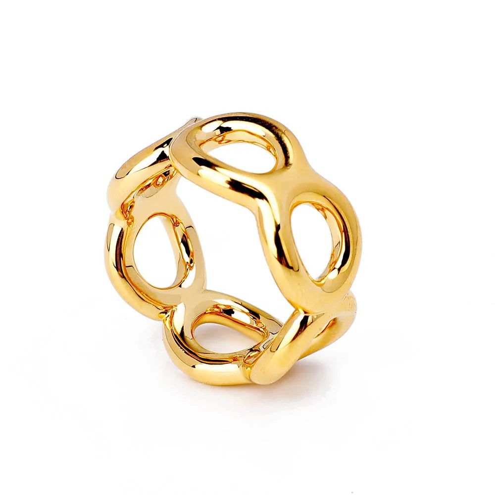 Simple Cross Golden Brass Finger Ring for Girls Engagement Rings Set with Inlay Jewelry for Women and Femme Anillos Mijer