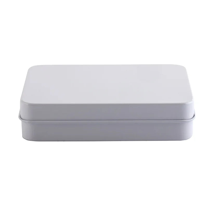 109*80*25mm White Tinplate Tin Box Eco-Friendly Metal Case for Food Gift Card Storage