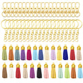 PZ001-002 Korean Velvet Tassel Keychain Set Cross-Borde DIY Handmade Metal Lanyard Spot Material Keychain Making Kit