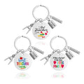 Personalized DIY Custom Stainless Steel Ruler Fashionable Office Tool with Key Ring for Teacher's Day Advertising