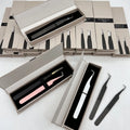 Custom Private Label Volume Tweezers Box Stainless Steel Lash Extension Eyelash Tweezers Package