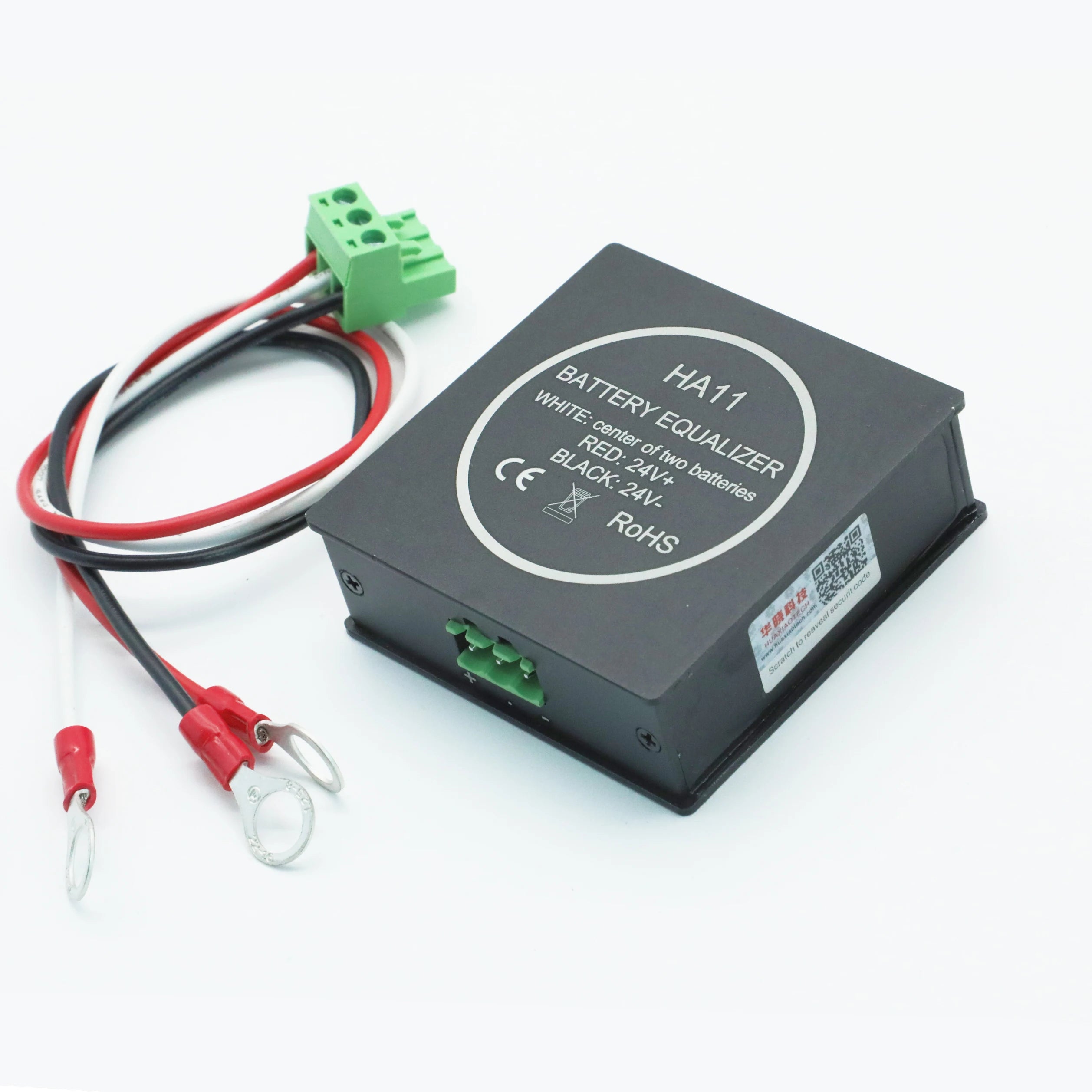 HUAXIAO HA11 2x12V Battery Equalizer for Lead Acid Batteries Enhance Use Life Battery Balancer BT CE Certified Reverse Polarity