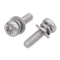 Customized M2 M2.5 M3 M4 M5 M6 70mm Stainless Steel Torx Round Head Sems Screw With Double Washer Three Combination Bolt