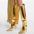 Banquet Style 2024 New Fashion Ladies Large Size Shoes Pointed Toe Stiletto High Heels Long Boots for Women