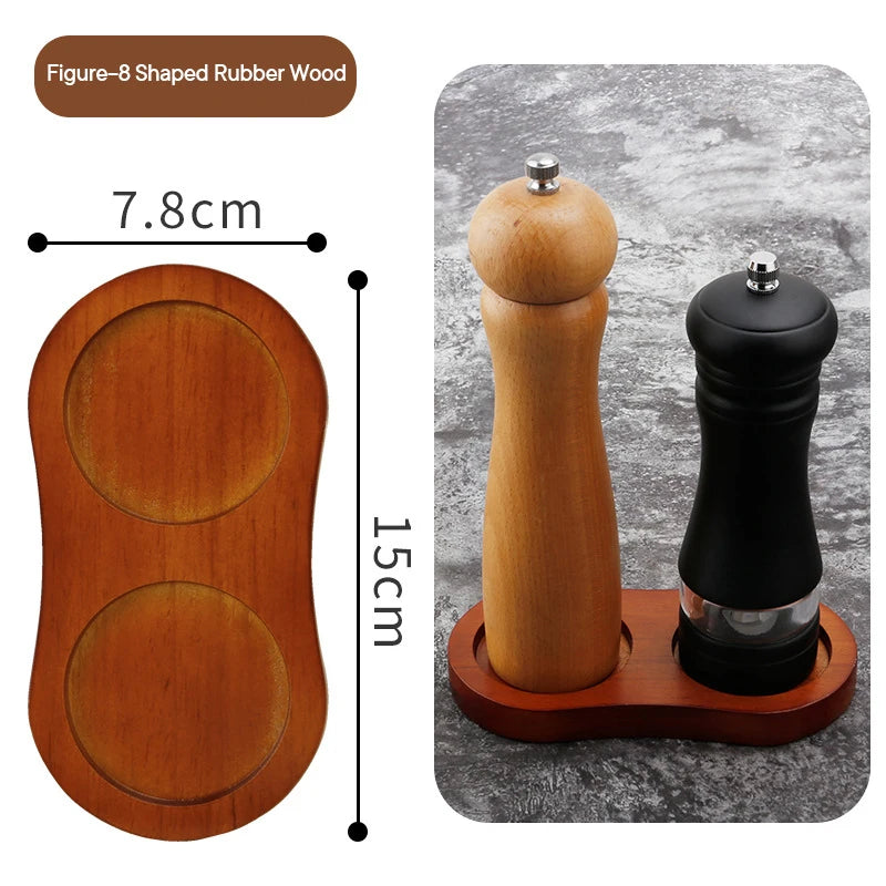 Tailai Hot Sale Durable and Moisture Proof Rubber Wood Base Double Hole Tray Design Smooth Edges Sturdy Build