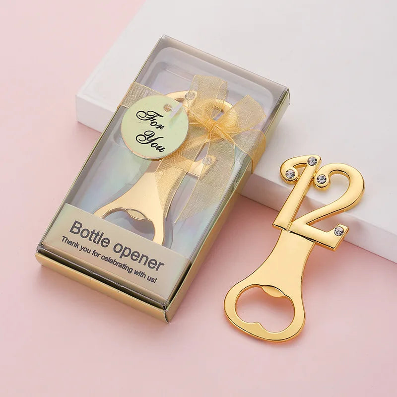 Personality 12Th Anniversary Give Away  Small Gift Party Supplies  Creativity 12 Alloy Bottle Opener