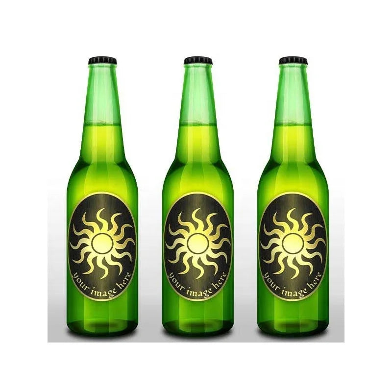 KY-0705232 Self Adhesive Custom Printing Clear Gold Foil Stickers Transparent Vinyl Logo Packaging Label