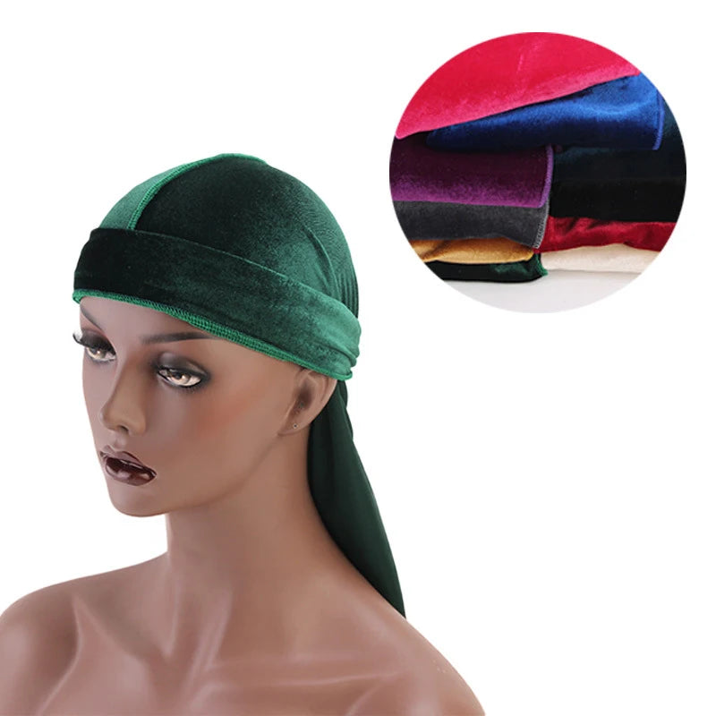 Soft Velvet Polyester Balaclava for Men Women Outdoor All Seasons Multifunction Muslim Long Tail European American Style Multi
