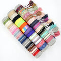Adjustable 2cm Width Friendship Braided Webbing Tassel Embroidered Bracelet High Tenacity 100% Polyester