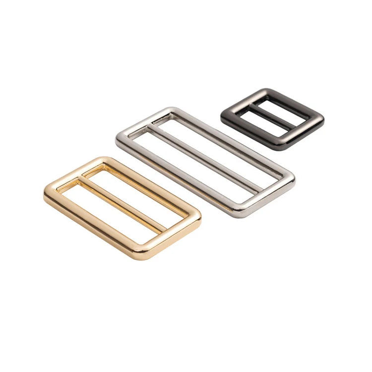 Various Size Bag Accessories Adjustable Strap Square Ring Belt Glide Buckles Metal Slide Buckles Quality Leather Bag Hanger