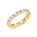 925 Sterling Silver Jewelry Rhodium Plating 3A White Cubic Zirconia Ring