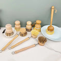 High Quality China's Factory Direct Supply Kitchen Cleaning Tools Good Quality Bamboo Wooden Sisal Bristle Pot Brush