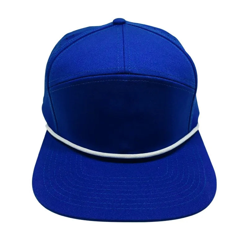 Chic New Men's 7 Panel Golf Baseball Caps Custom Blue Trucker Hat Deep Fit Mesh Vent Back Retro Vintage Style Y2K Perfect Match