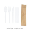 BioKing Disposable 100% Biodegradable and Compostable Fork Knife Spoon PLA Cutlery Set