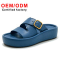 Hot Selling Women's Summer Non-slip Lightweight and Comfortable Buckle Casual Beach Thick-soled slippers Fashion Shoes Women