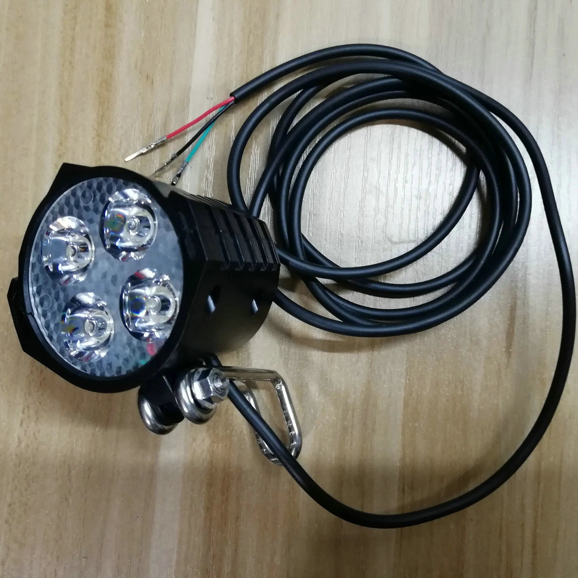 12W 12V-60V Workable Led Lamp Front Light+horn for Electric Scooter BICYCLE MOUNTAIN BIKE Parts With INSTALL MOUNT