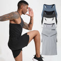 Men's XL Sporty Gym Tank Top Breathable Quick Dry Compression Athletic Muscle Top