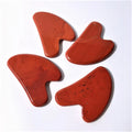Most Popular Item Facial Gua Sha Customized Heart Shape Red Jasper Gua Sha Scraping Board