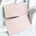 Gold Edge Pink Paper Cardboard Business Cards With Embossed logo Custom Printing logo Paper Cards