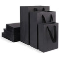 In Stock 4 Sizes White Black Brown Recyclable Wedding Party Favor Gift Bags Kraft Shopping Paper Bags with Ribbon Handles