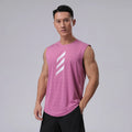 New Men's Polyester Muscle Tank Top Breathable Sleeveless Dri Gym Fit Workout Knitted Weaving Plus Size