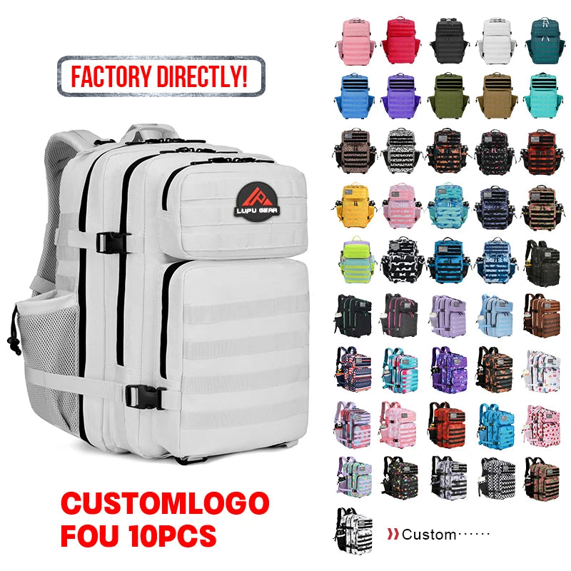 Wholesale Price 45L Tactical Molle Mochila Backpack Waterproof Gym Sports Travel Bag Nylon Bottle Holder Stylish Fashion Design