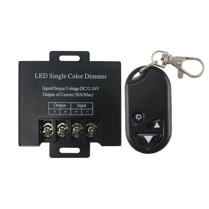 Lebeisenf 1CH LED Lamp Dimmer DC12-24V 30A 720W High Power Lighting Single Color Controller Common Anode CR RoHS 433Mhz Wireless