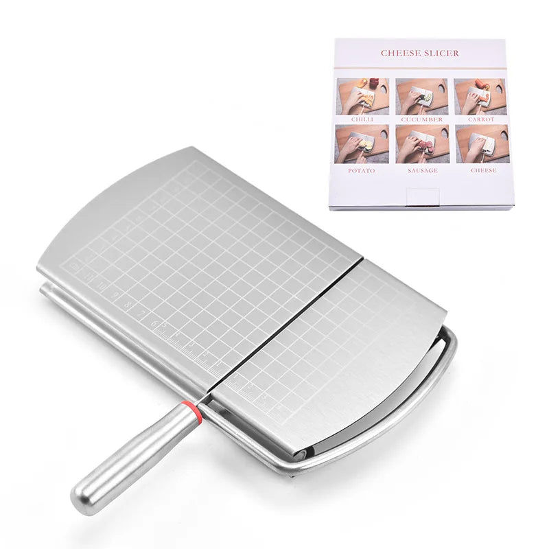 Multifunctional Kitchen Accessories Stainless Steel Cheese Cutter Knife Board Ham Bread Cutter