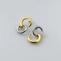 Original Design 18K Gold Plated Brass Jewelry Piercing Round Ear Stud for Women Mix Color Accessories Earrings E221401