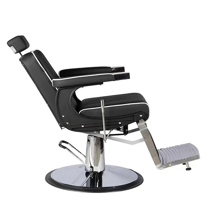 S.W Beauty Salon Furniture Black Men's Shaving Barber Shop Chair Hairdressing Chair