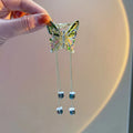 Women's Rhinestone Tassel Metal Butterfly Hairpin Floral Hair Clip Barrette Accessory