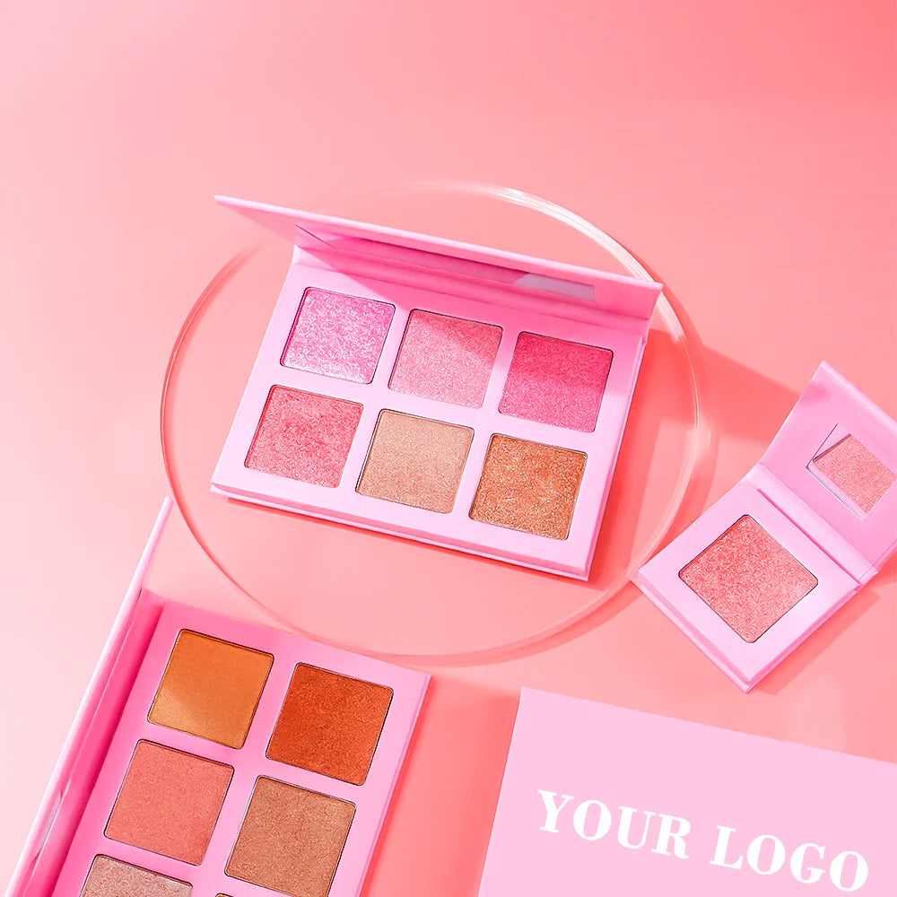 Cosmetics Makeup Vegan Illuminator Highlight Private Label Waterproof Shimmer Glitter Highlighter Palette