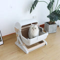 Lazy Cat Litter Box Large Semi-automatic Cat Four Season Universal Semi Closed Pet Toilet