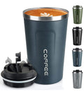 American Style 12oz Insulated Stainless Steel Coffee Travel Mug Leakproof Spill Proof Vacuum Thermos Lid for Hot Cold Drinks