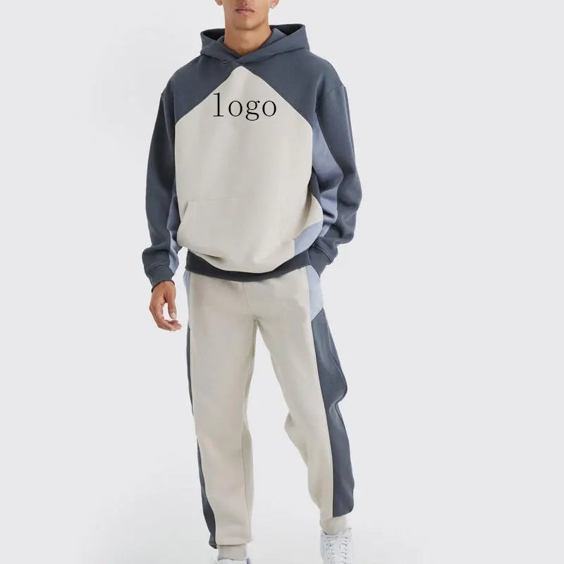 Wholesale Cotton Fleece  Hoodie and Joggers Set Pullover Comfortable  Sportswear Training Tracksuits