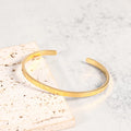 New Waterproof 18K Gold Plated Cuff Bangles Men Women Luxury Custom Logo Jewelry Luxury Bangles