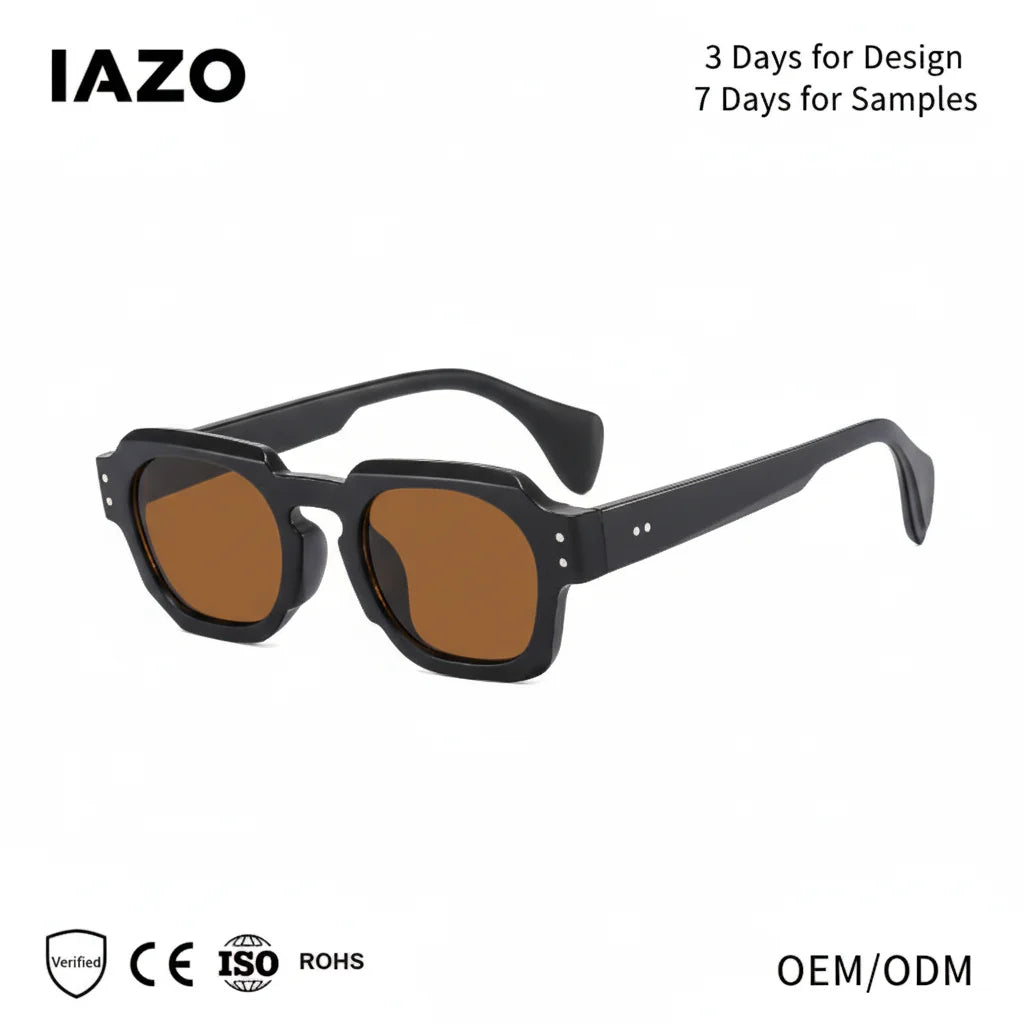 Custom Logo Rice Nail Sunglasses Polygonal Irregular 2025 New Sunglasses Fashion Sunglasses for Women